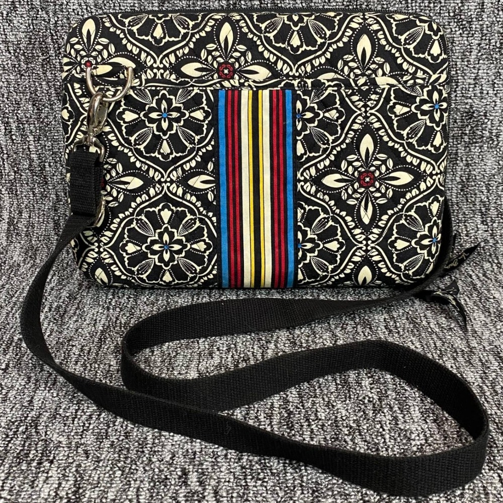 VTG Vera Bradley Rhythm and Blues Tablet iPad Crossbody Case Sleeve Bag Quilted